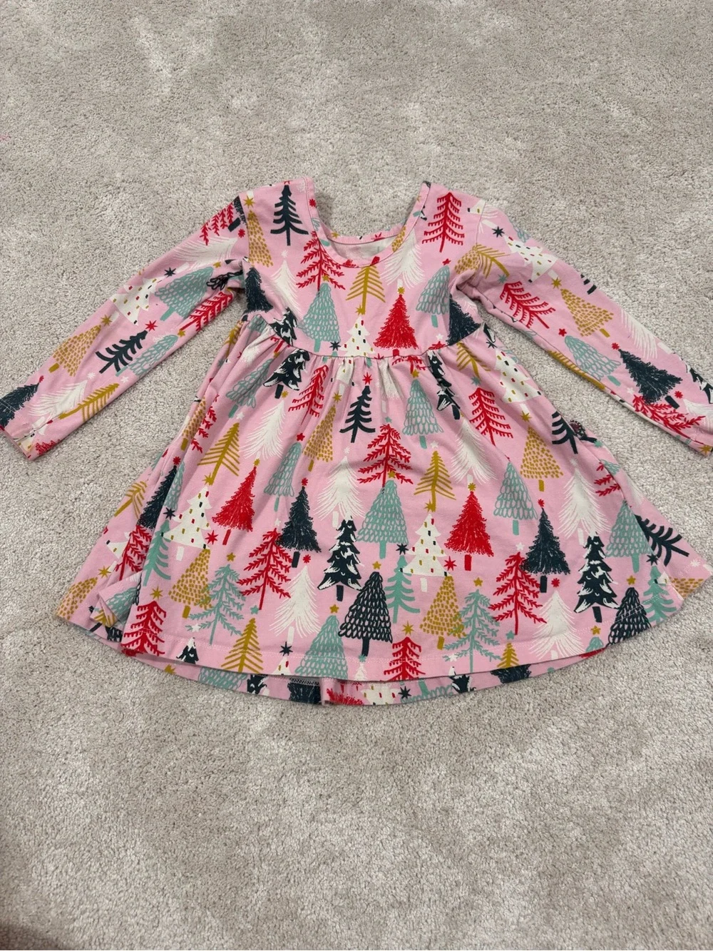 Hanna Andersson Pink Long-Sleeve Holiday Dress